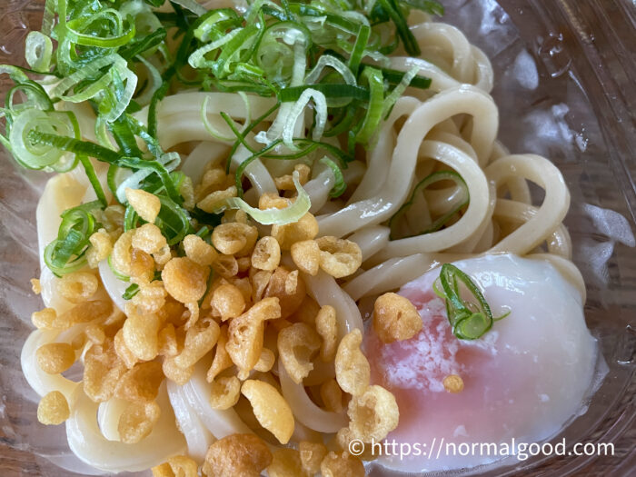 半熟玉子の冷しぶっかけうどん3